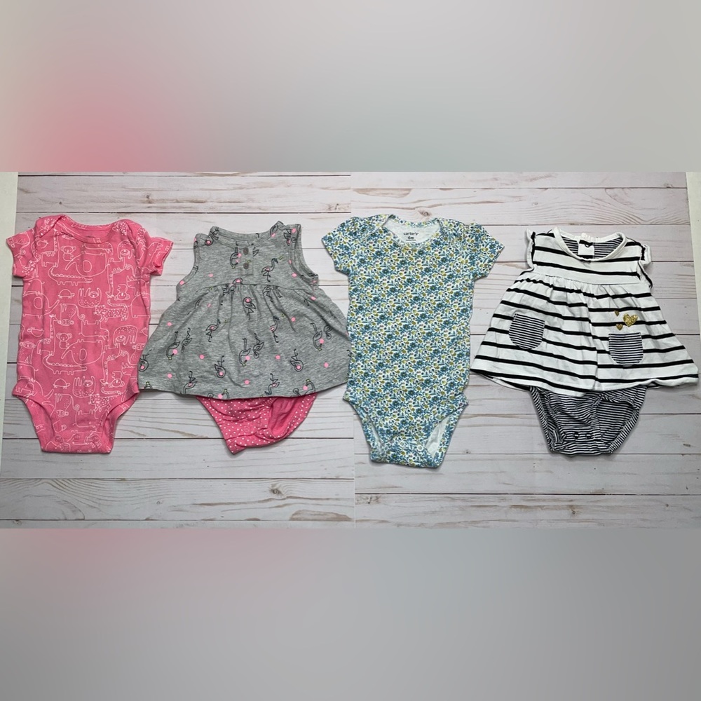 Carter’s Baby Girls Bodysuits Size 6 Months